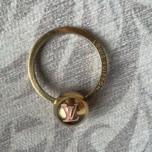 Louis Vuitton Gold and Pink Key Ring